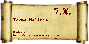 Torma Melinda névjegykártya